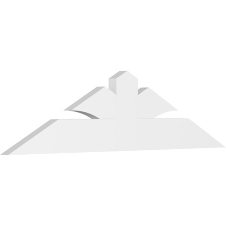 Ekena Millwork Richland Architectural Grade PVC Gable Bracket, 60"W x 15"H x 2"D x 6"F, 6/12 Pitch GBP060X15X0206RIC00